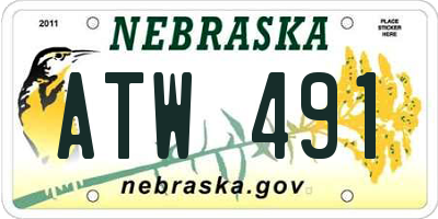 NE license plate ATW491