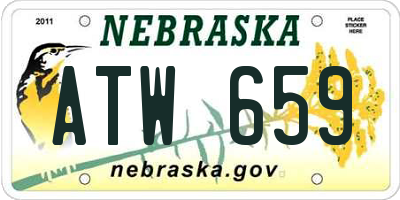 NE license plate ATW659