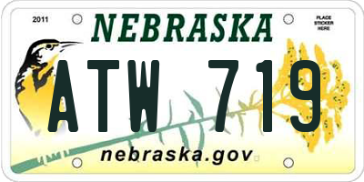 NE license plate ATW719