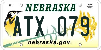 NE license plate ATX079