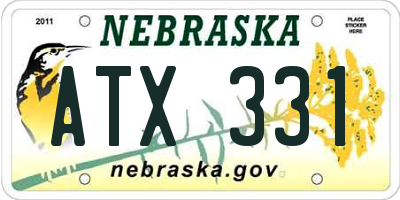 NE license plate ATX331