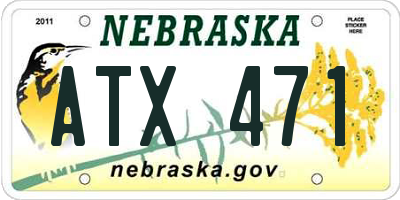 NE license plate ATX471