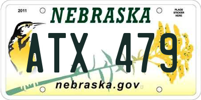 NE license plate ATX479