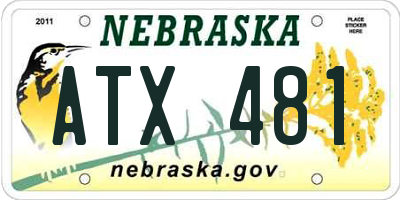 NE license plate ATX481