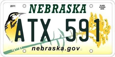 NE license plate ATX591
