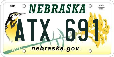 NE license plate ATX691