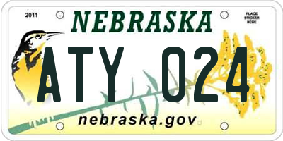 NE license plate ATY024