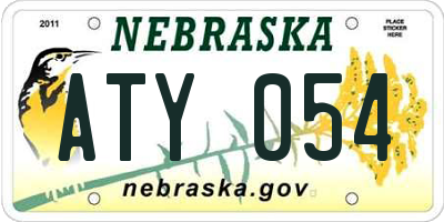 NE license plate ATY054