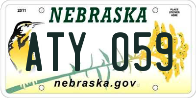 NE license plate ATY059