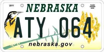 NE license plate ATY064