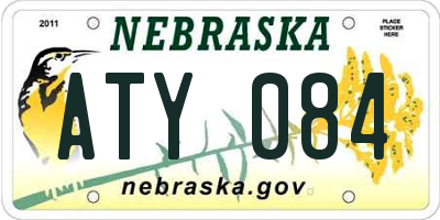 NE license plate ATY084