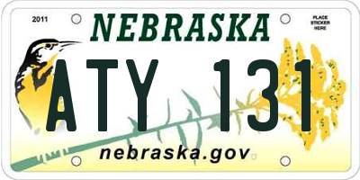 NE license plate ATY131