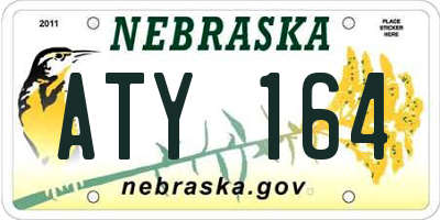 NE license plate ATY164