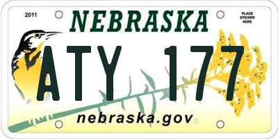 NE license plate ATY177