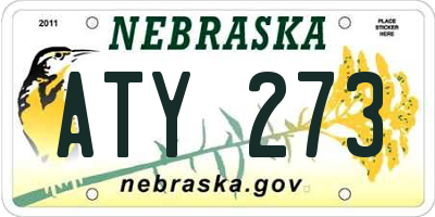 NE license plate ATY273