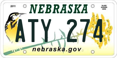 NE license plate ATY274