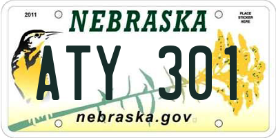 NE license plate ATY301