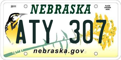 NE license plate ATY307