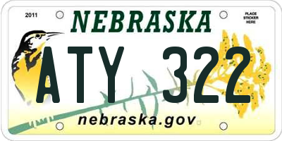 NE license plate ATY322