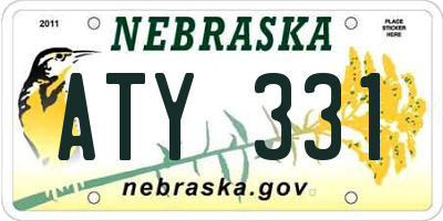 NE license plate ATY331