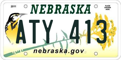 NE license plate ATY413