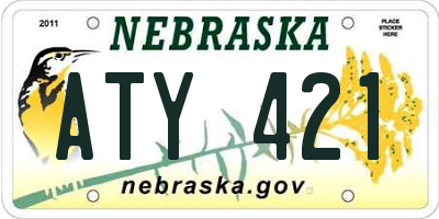 NE license plate ATY421