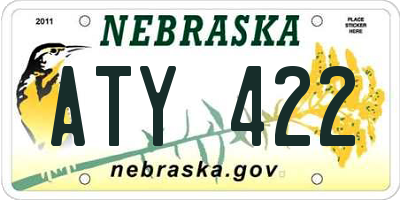 NE license plate ATY422