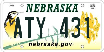 NE license plate ATY431