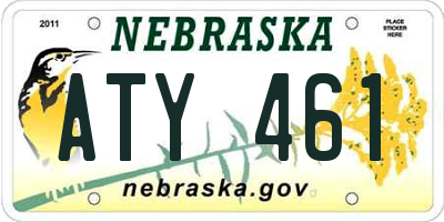NE license plate ATY461