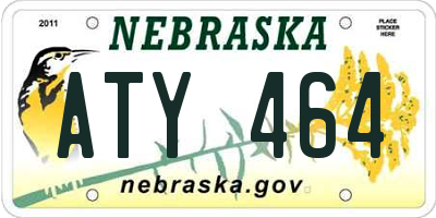 NE license plate ATY464