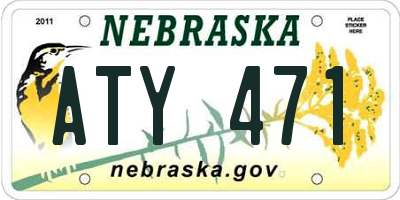 NE license plate ATY471