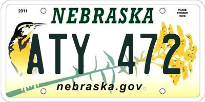 NE license plate ATY472