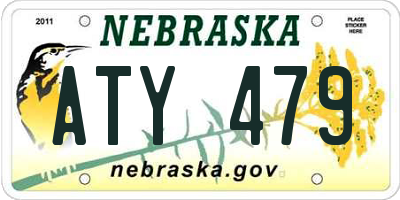 NE license plate ATY479