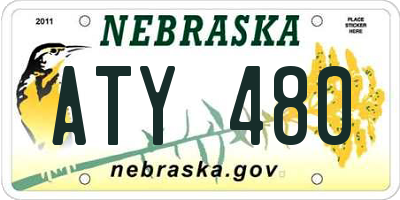 NE license plate ATY480