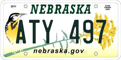 NE license plate ATY497