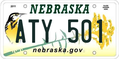NE license plate ATY501