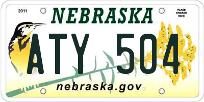 NE license plate ATY504