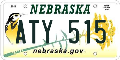 NE license plate ATY515