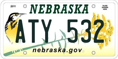 NE license plate ATY532
