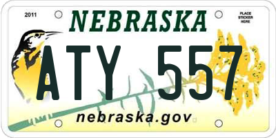 NE license plate ATY557