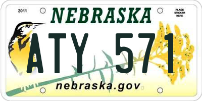 NE license plate ATY571