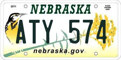 NE license plate ATY574