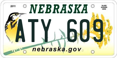 NE license plate ATY609