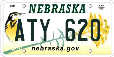 NE license plate ATY620