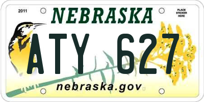 NE license plate ATY627