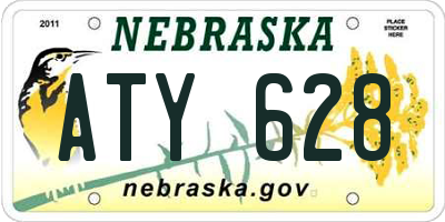 NE license plate ATY628