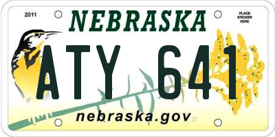 NE license plate ATY641