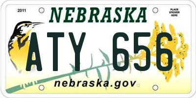 NE license plate ATY656