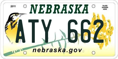 NE license plate ATY662