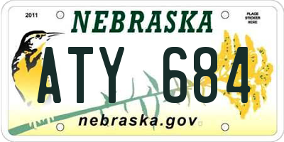 NE license plate ATY684